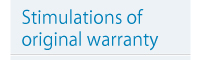 Stipulation of original warranty