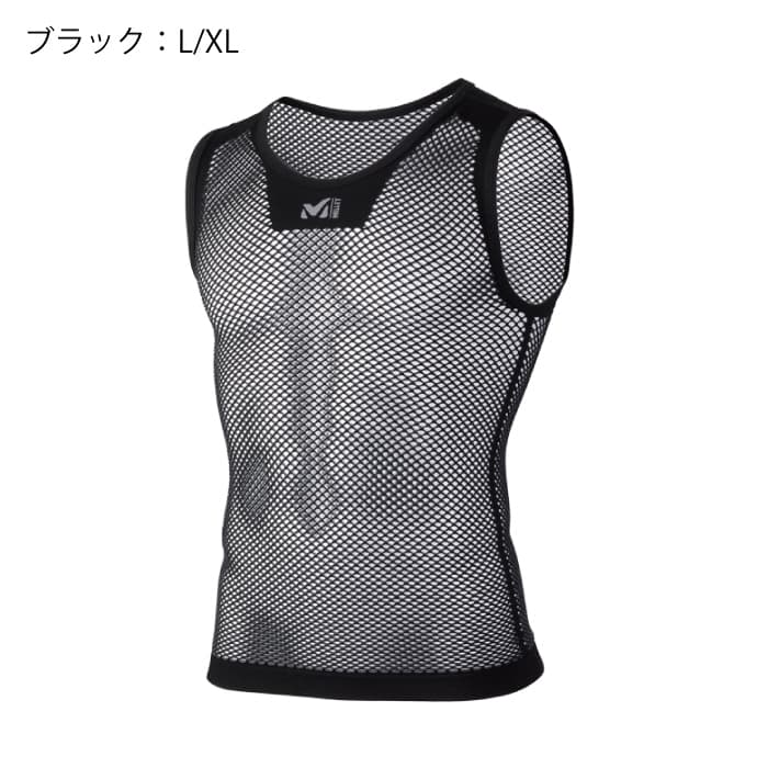 MILLET DRYNAMIC MESH NS CREW ブラック L XL