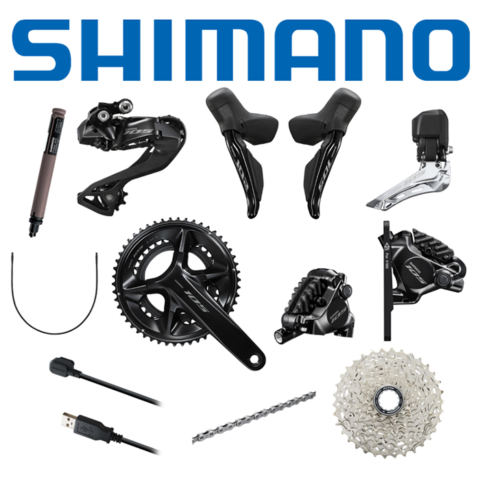 新品)SHIMANO (シマノ) 105 R7170 Di2 12S ディスク グループセット