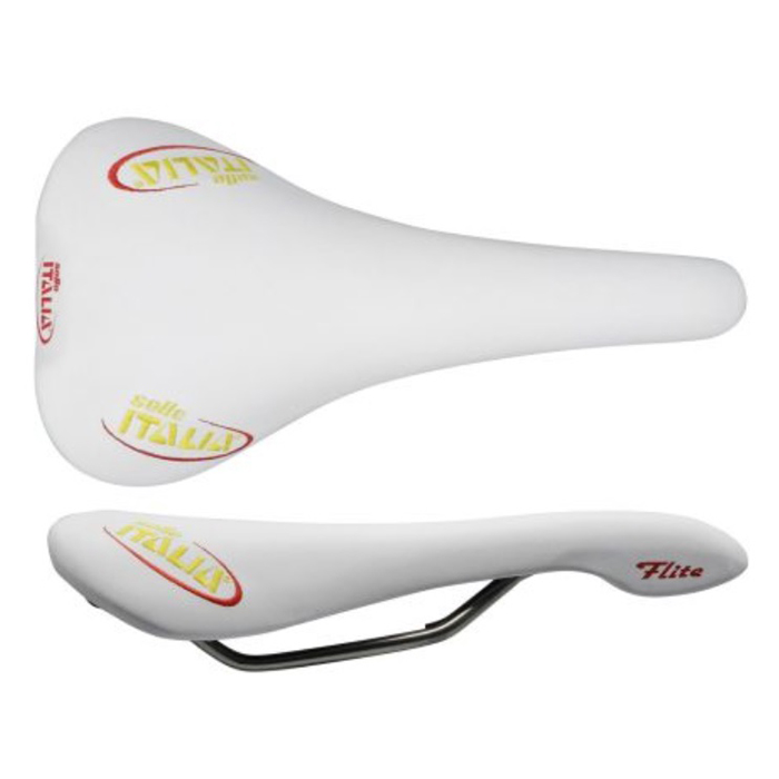 (新品)selle ITALIA (セラ イタリア) FLITE 1990 NJS embroidery V2 ホワイト  サドル（商品ID：8030282550414）詳細ページ | 自転車買取クラウンギアーズ｜ロードバイク・スポーツ自転車買取