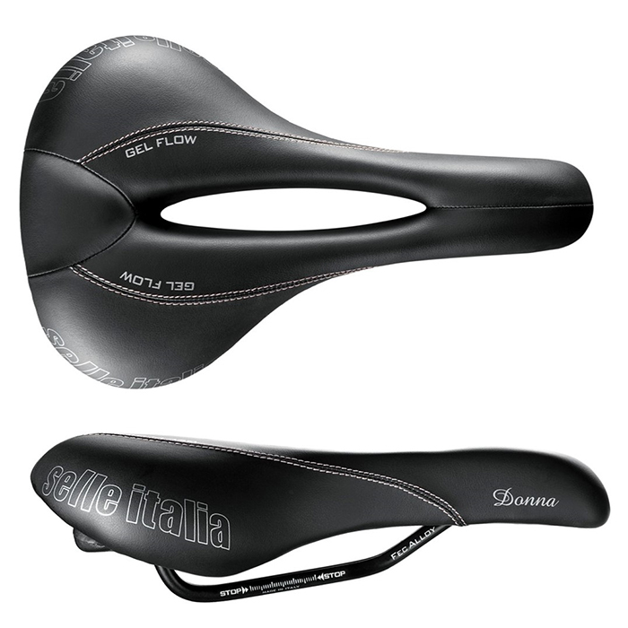 (新品)selle ITALIA (セラ イタリア) DONNA GEL FLOW FeC ブラック L サドル（商品ID