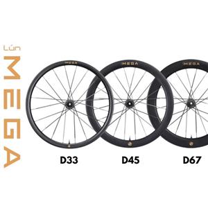MEGA D33 UDカーボン/ゴールドロゴ  ホイールセット