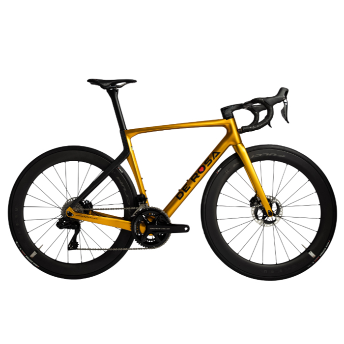 新品)DE ROSA (デローザ) 70 SETTANTA Gold Matt DURA-ACE Di2 サイズ/ホイール選択制 ロードバイク（商品ID：2717018848576）詳細ページ  | 自転車買取クラウンギアーズ｜ロードバイク・スポーツ自転車買取
