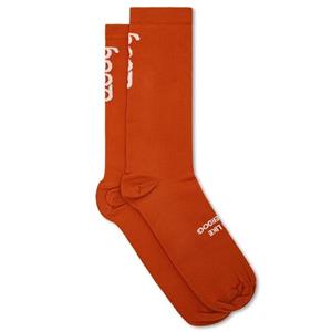 LOGO SOCKS BROWN S-M