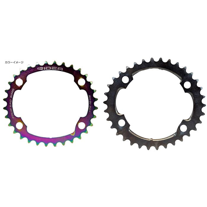 Ridea 楕円 チェーンリング オイルスリック インナー 32t 無残 ±2t